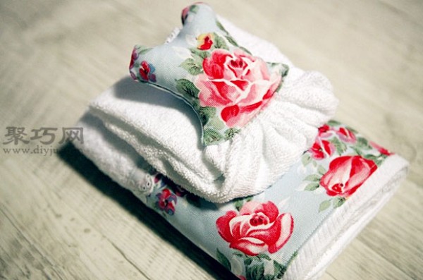 How to DIY a towel hanging handmade rose pattern towel hanging