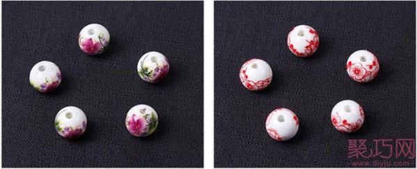 Chinese Knot Material Accessories 12MM Applique Ceramic Balls