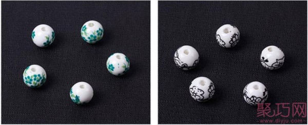 Chinese Knot Material Accessories 12MM Applique Ceramic Balls