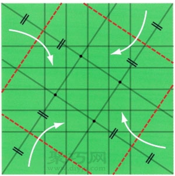 Three-dimensional storage box origami method