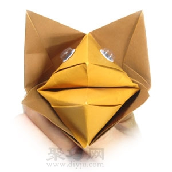 Origami Talking Fox Illustrated Tutorial