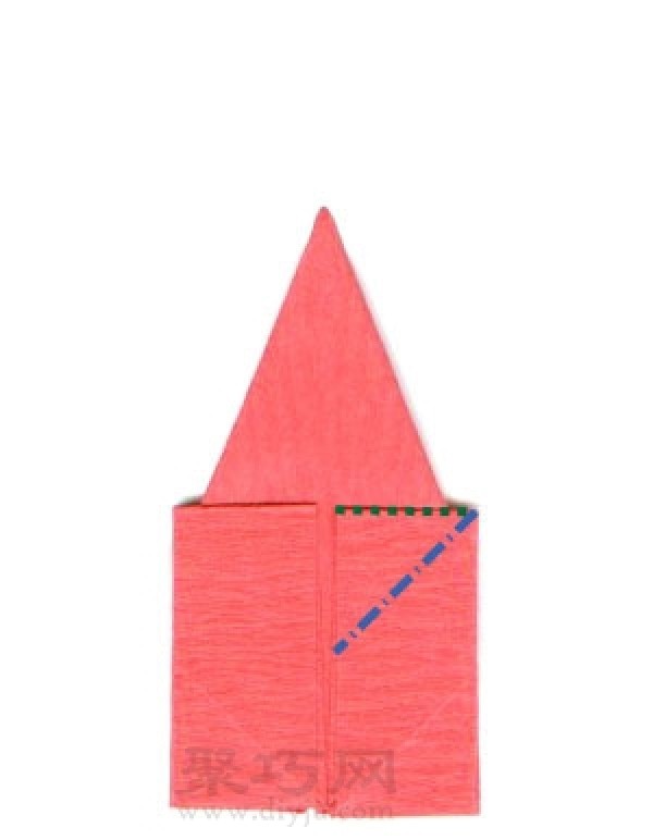 Origami church house origami method