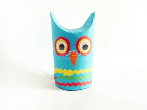 DIY cute owl using waste from roll paper tube Handmade owl from toilet paper tube