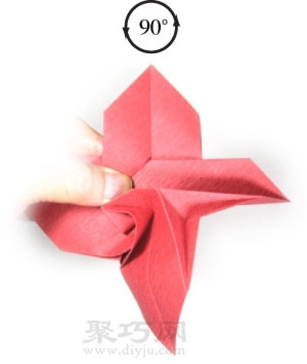 How to fold poinsettia flower origami