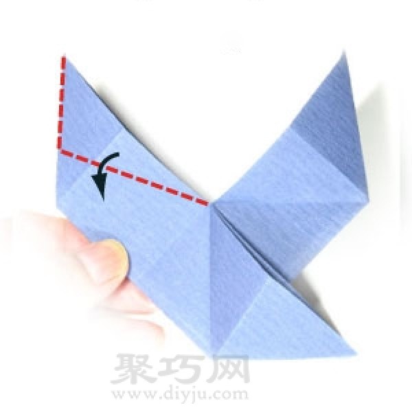 Simple origami fighter folding steps