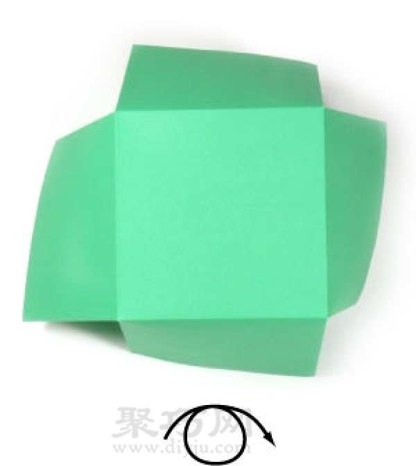 Origami cube box illustration simple illustration