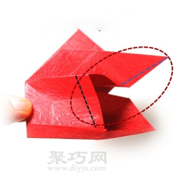 3D origami heart simple illustration