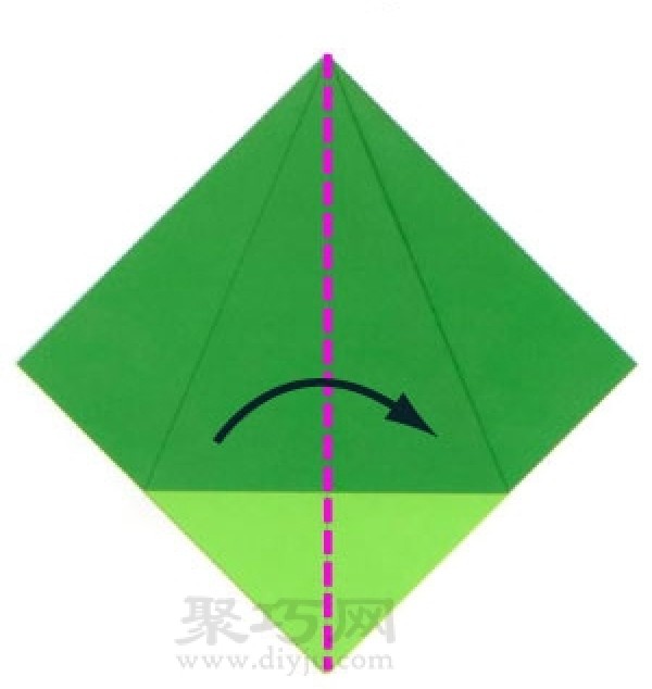 Basic origami folding method: sharp angle folding