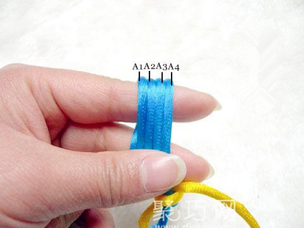 How to braid the Chinese knot Bao Knot 4 sets of Sanbao wiring diagram tutorial