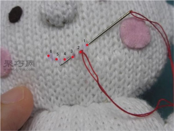 Illustrations of making handmade puppets Small handmade production of woolen cartoon puppets