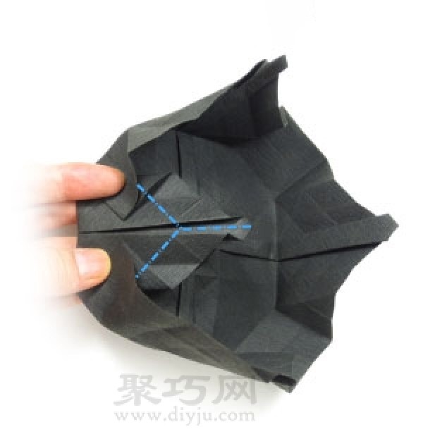 Simple folding method of flying saucer origami