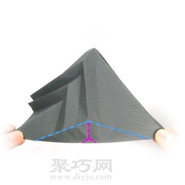 Illustrated tutorial on handmade origami invisible airplane