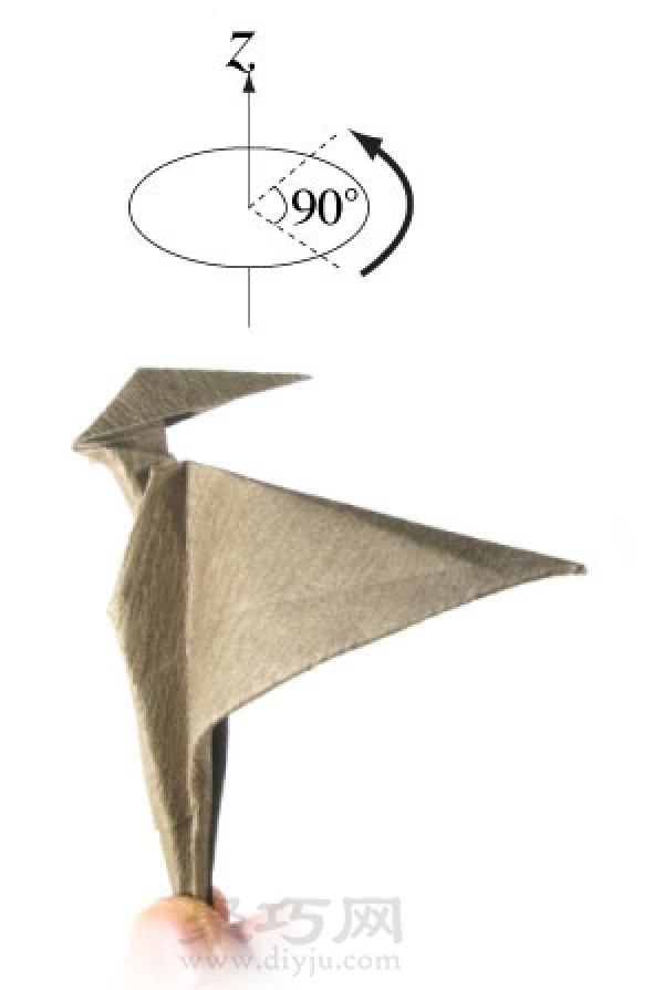 Origami Pterosaur Illustrated Tutorial