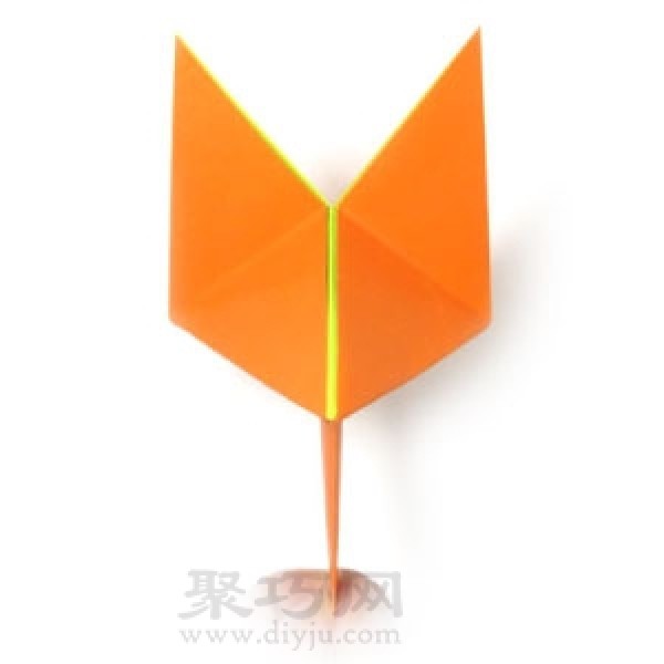 Simple fox origami step-by-step illustrated tutorial