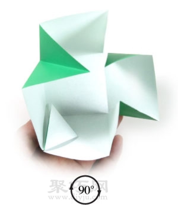 Origami cube box illustration simple illustration