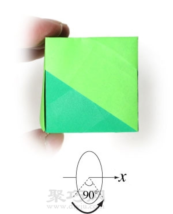 Three-dimensional storage box origami method