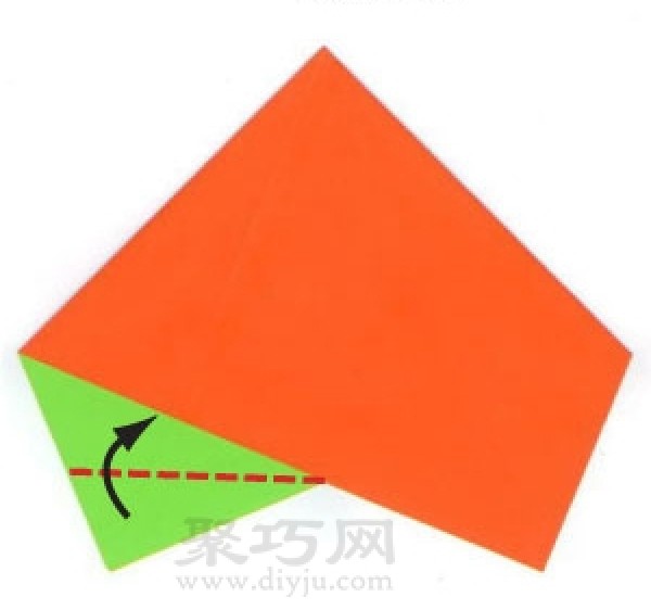 Simple origami square balloon blowing method