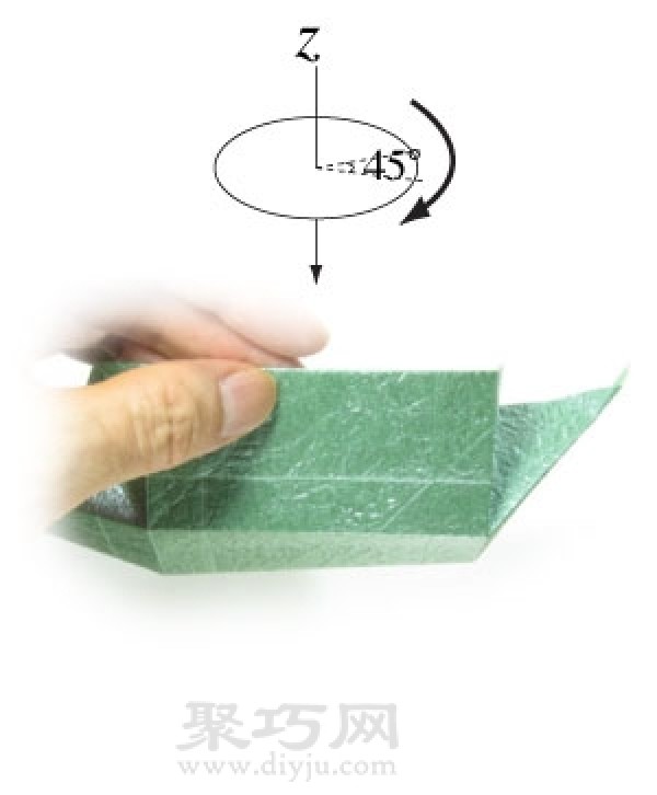 Illustration of the steps for making a tall rectangular origami box