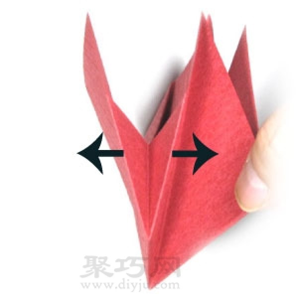 How to fold poinsettia flower origami