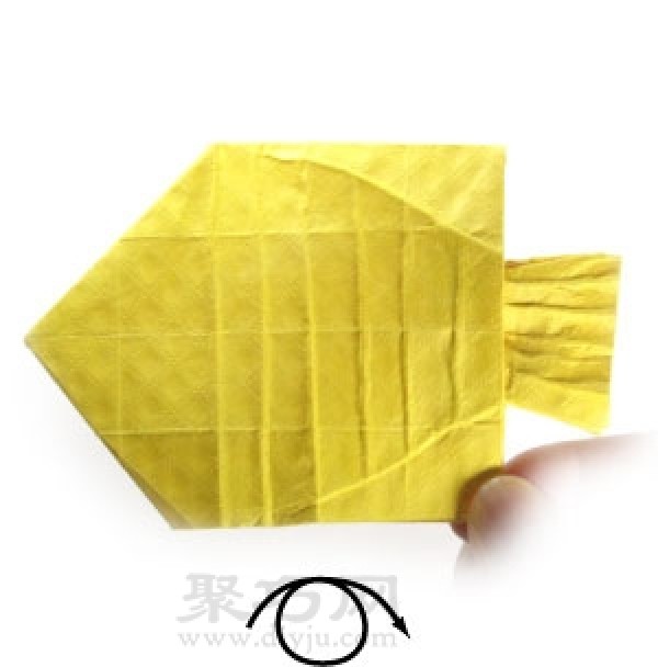 Illustrated tutorial for handmade origami tropical fish