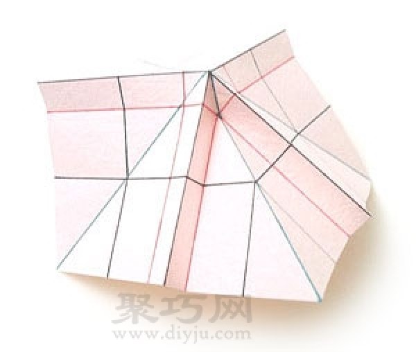 Rose Origami Steps Illustration