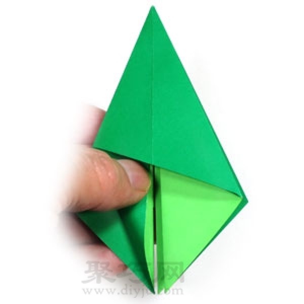 Basic origami folding method: reverse leaf folding