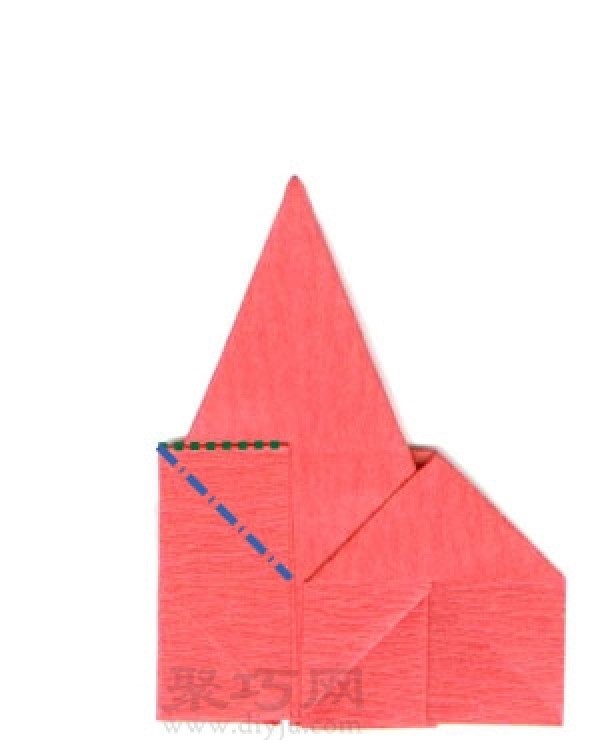 Origami church house origami method