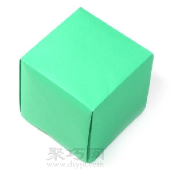 Origami cube box illustration simple illustration