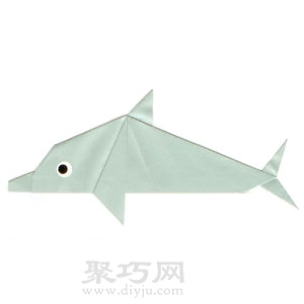 Simple origami dolphin folding method