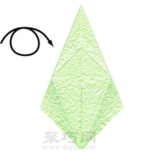 Illustration of steps for making origami frog