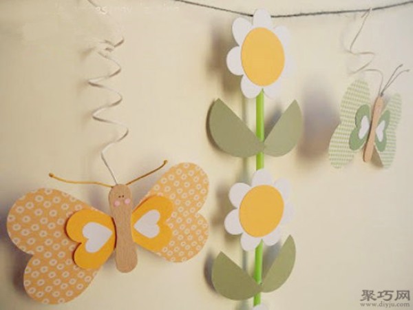 Illustration of DIY handmade sunflower tutorial using straws