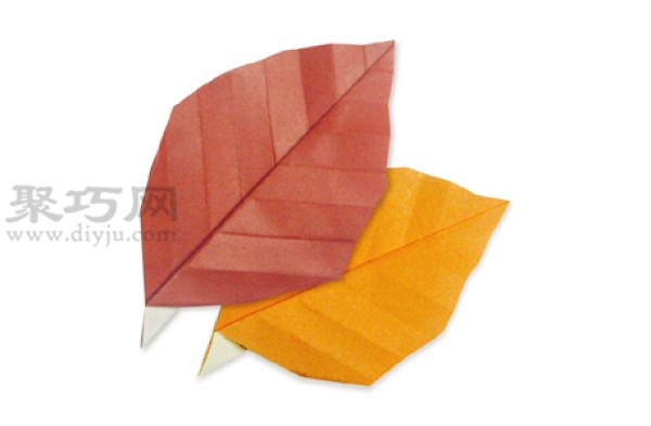 Handmade origami leaves tutorial Illustration of how to fold leaves