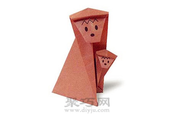 Childrens Origami Twin Monkeys Simple Handmade Origami Collection