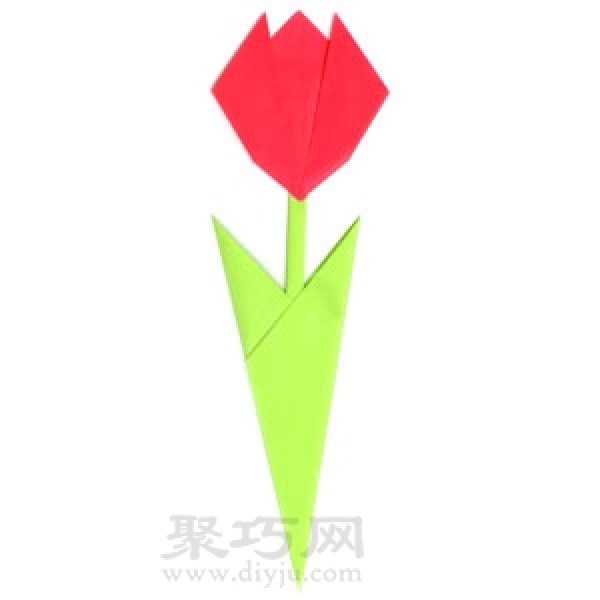 The steps to fold tulips with paper are simple and beautiful