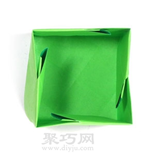 Three-dimensional storage box origami method