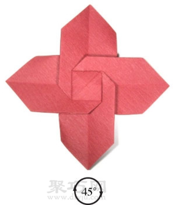 How to fold poinsettia flower origami