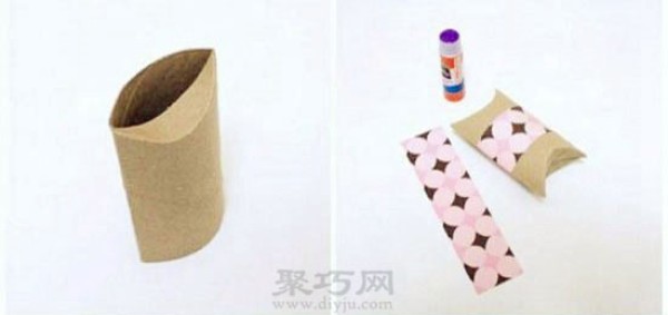 Handmade creative gift boxes made from paper rolls