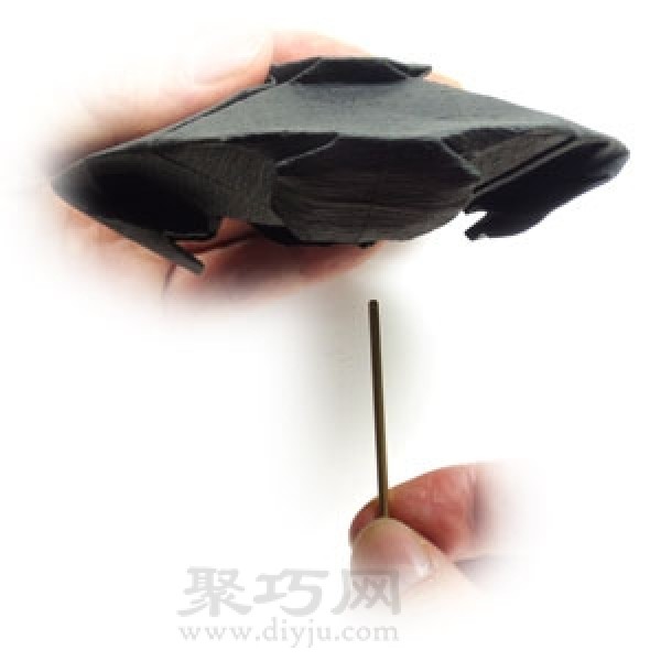 Simple folding method of flying saucer origami