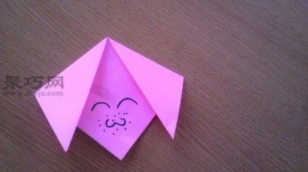 How to fold a red piggy face origami pig tutorial