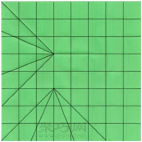 Hollow Cube Origami: Illustration of the folding method of forming a paper cube