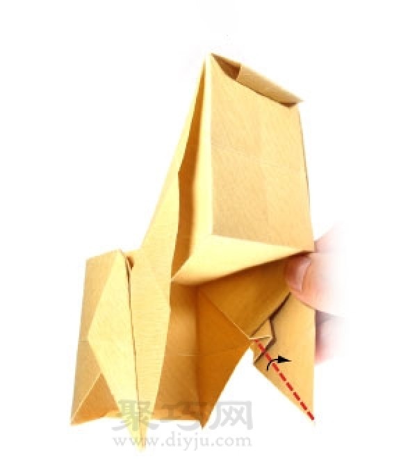 Simple illustration of how to make an origami chair