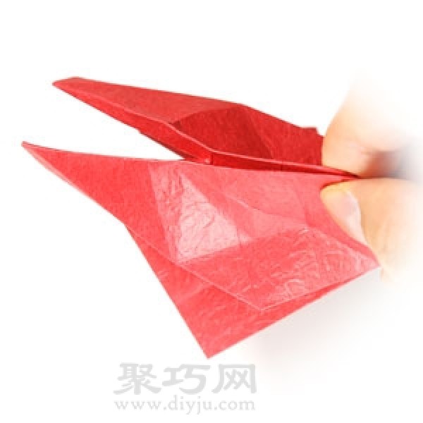 3D origami heart simple illustration