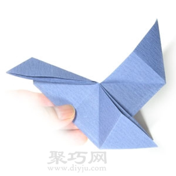 Simple origami fighter folding steps