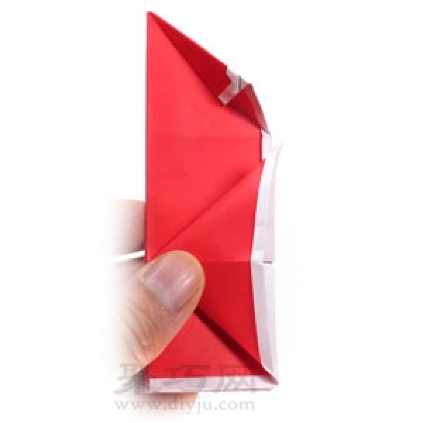 Santa Claus origami three-dimensional tutorial teaches you to fold a standing Santa Claus