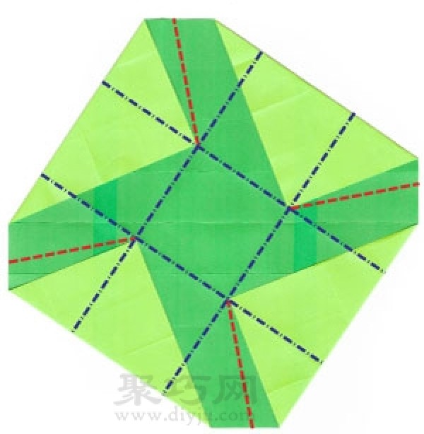 Three-dimensional storage box origami method