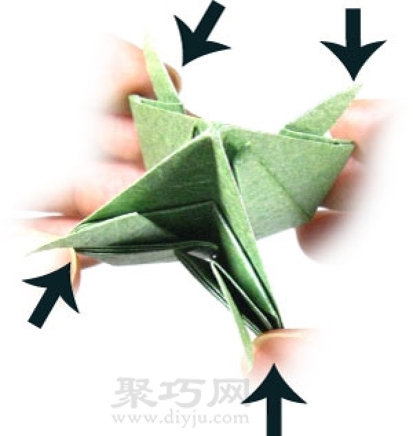 Illustration of simple folding methods of origami turtle