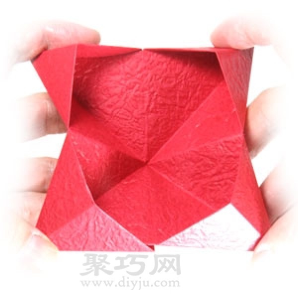 Manual origami double heart folding steps