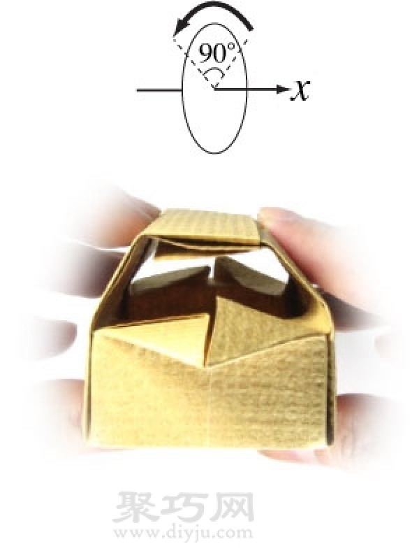 How to fold origami a awning boat. Illustration of the steps for folding a awning boat with a raised middle.