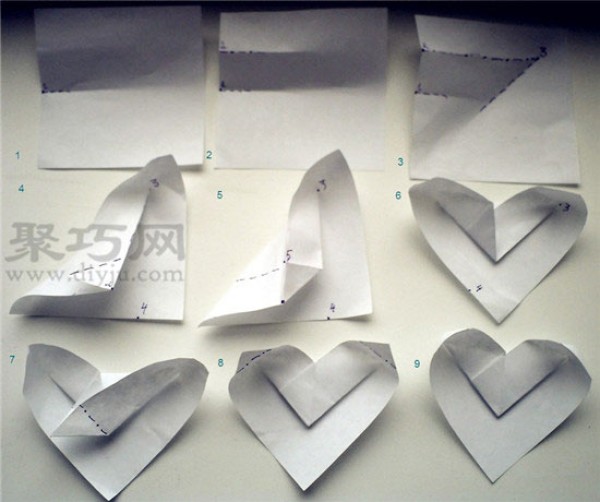 Origami heart-shaped storage box tutorial How to use origami heart-shaped container