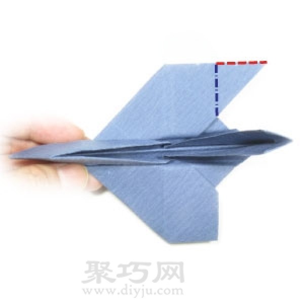 Simple origami fighter folding steps